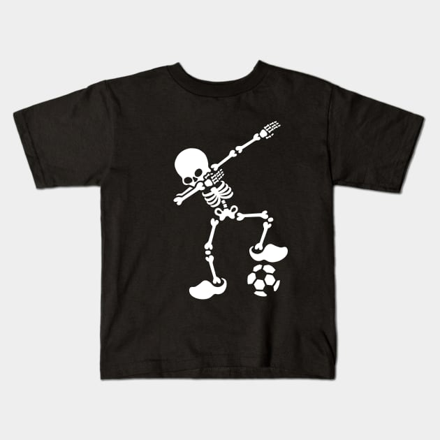 Dab dabbing skeleton Dutch soccer Holland clogs Kids T-Shirt by LaundryFactory